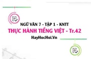 Soạn bài Thực hành tiếng Việt trang 42 lớp 7 Kết nối tri thức tập 1